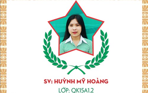 Chúc mừng sinh viên Huỳnh Mỹ Hoàng - Lớp QK15A1.2